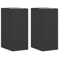 Lampy ogrodowe - vidaXL Kinkiety zewnętrzne, 2 szt., czarne, odlewane aluminium - miniaturka - grafika 1