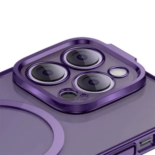 Zestaw Etui Baseus Glitter Magnetic do iPhone 14 Pro Max (fioletowe) + szkło hartowane + zestaw czyszczący - Etui i futerały do telefonów - miniaturka - grafika 5