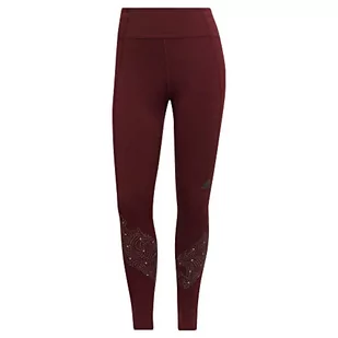 adidas Damskie OTR REFL. Obcisłe legginsy, cień czerwony, 2XS - Legginsy - miniaturka - grafika 1