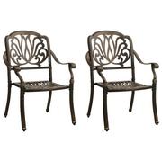 Fotele i krzesła ogrodowe - vidaXL Lumarko Krzesła ogrodowe 2 szt., odlewane aluminium, brązowe! 315567 - miniaturka - grafika 1