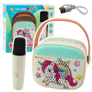 Zestaw Do Karaoke Dla Dzieci Z Jednorożcem Mikrofon Bluetooth LEAN Toys - Instrumenty muzyczne dla dzieci - miniaturka - grafika 1