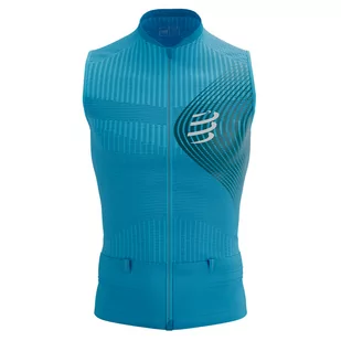 COMPRESSPORT Koszulka kompresyjna do biegania TRAIL POSTURAL TANK TOP hawaiian ocean/shaded - Koszulki sportowe męskie - miniaturka - grafika 1