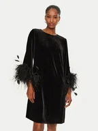 Sukienki - Luisa Spagnoli Sukienka koktajlowa Ghiro 541512 Czarny Regular Fit - miniaturka - grafika 1