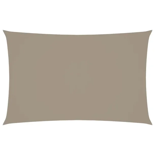 Żagiel ochronny Oxford PU 5 x 8 m, taupe, wodoodporny, UV, stal nierdzewna
