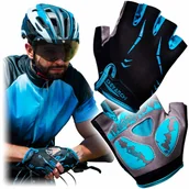 Rękawiczki rowerowe - NIEBIESKIE Jasne - XL - Rękawiczki rowerowe żelowe - miniaturka - grafika 1