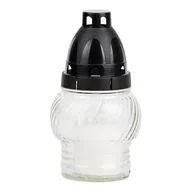 Lampiony i znicze - Znicz szklany 12,5 x 15 cm biały - miniaturka - grafika 1