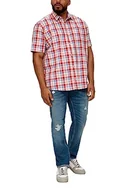 Koszule męskie - s.Oliver Męska koszula z krótkim rękawem, czerwony, XXL - miniaturka - grafika 1