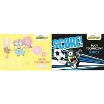 Beniamin Blok techniczny A4 Minionki biały 10 kartek - Szkolne artykuły papiernicze - miniaturka - grafika 1