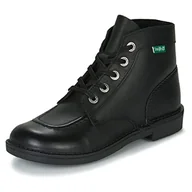 Botki damskie - Kickers Botki dziecięce unisex, Black Noir Piqure Noire Perm 8-38 EU - miniaturka - grafika 1