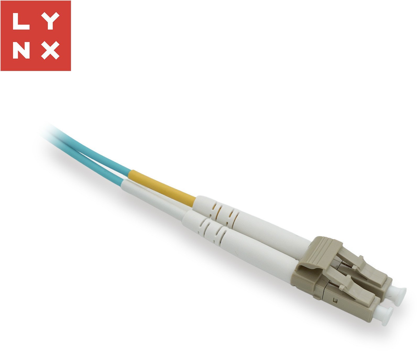 LYNX duplexní patch kabel MM, OM3, LC/LC, 50/125µm, 2m
