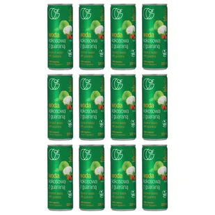 Quality Food Woda kokosowa z ekstraktem z guarany i magnezem Zestaw 12 x 320 ml - żywność - Woda - miniaturka - grafika 1