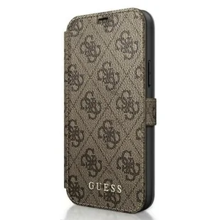 Guess GUFLBKSP12L4GB iPhone 12 6,7" Pro Max brązowy/brown book 4G Charms Collection - Etui i futerały do telefonów - miniaturka - grafika 1