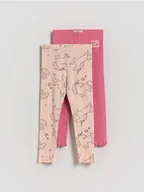 Spodnie i spodenki dla dziewczynek - Reserved - Bawełniane legginsy 2 pack - wielobarwny - miniaturka - grafika 1