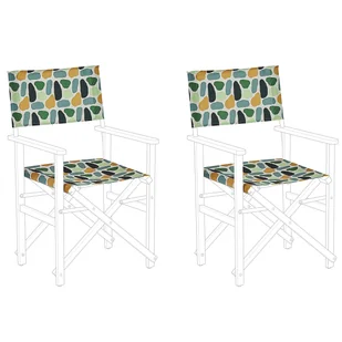 Zestaw 2 Tkanin Do Krzesła Wielokolorowy Cine - Taborety i hokery - miniaturka - grafika 1