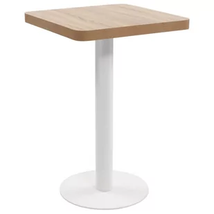 vidaXL Stolik bistro, jasnobrązowy, 50x50 cm, MDF - Ławy i stoliki kawowe - miniaturka - grafika 1