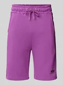 Spodnie sportowe męskie - Szorty z dzianiny dresowej o kroju regular fit z nadrukiem z logo - miniaturka - grafika 1