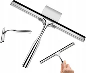 Ściereczki, gąbki, czyściki - Srebrna Ściągaczka Silikonowa do Okna Szyb Luster - miniaturka - grafika 1