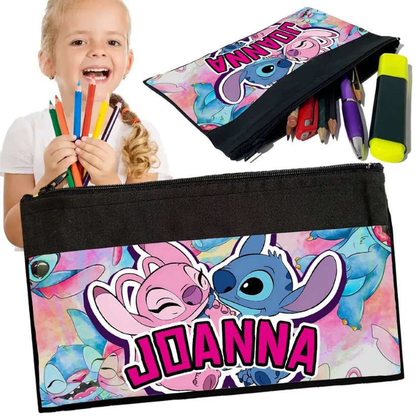 Personalizowany Piórnik LILO STITCH ANGEL - Saszetka Nadruk imienia Prezent