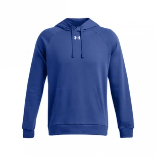 Męska bluza dresowa nierozpinana z kapturem Under Armour UA Rival Fleece Hoodie - niebieska - UNDER ARMOUR - Bluzy sportowe męskie - miniaturka - grafika 1