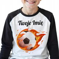Piłka nożna - PIŻAMA DZIECIĘCA Czarna Rozmiar 122 cm Personalizwoane DLA PIŁKARZA Wzory - miniaturka - grafika 1