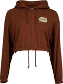 Bluzy damskie - bluza damska SANTA CRUZ LINED OVAL DOT ZIP HOOD Sepia - miniaturka - grafika 1