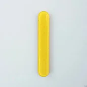 Zawiasy, okucia i inne akcesoria - Uchwyt meblowy podłużny Round 128 Szklany Żółty - miniaturka - grafika 1
