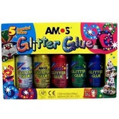 Pasmanteria - Amos Klej brokatowy AMOS 120ml. 5 kolorów - miniaturka - grafika 1