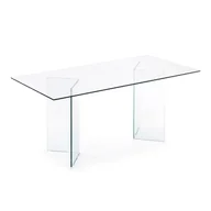 Stoły - Stół ze szklanym blatem 90x200 cm Burano – Kave Home - miniaturka - grafika 1