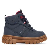 Buty dla chłopców - Trzewiki Tommy Hilfiger T1X5-34127-1696800 Granatowy - miniaturka - grafika 1