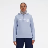 Bluzy damskie - Bluza damska New Balance WT03810LAY  fioletowa - miniaturka - grafika 1