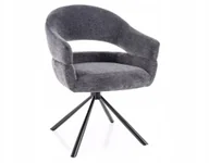 Krzesła - Krzesło do salonu BORGO RAVEN CIEMNY SZARY - miniaturka - grafika 1