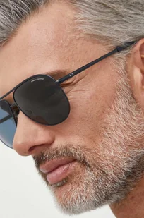 Armani Exchange okulary przeciwsłoneczne męskie kolor granatowy - Okulary przeciwsłoneczne - miniaturka - grafika 1