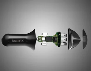 Remax Alien RCC-340 uniwersalna ładowarka samochodowa 4.2A 3xUSB czarna - Ładowarki samochodowe - miniaturka - grafika 6