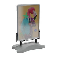 Systemy ekspozycyjne i znaki informacyjne - Potykacz reklamowy Waterbase B1 OWZ dwustronny - rama aluminiowa srebrna - miniaturka - grafika 1