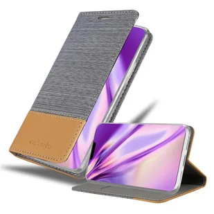 Cadorabo Etui do Apple iPhone 12 Pro Max (6,7 cala) w kolorze LIGHT GREY BROWN Etui na telefon komórkowy z magnetycznym zamknięciem, funkcją podstawki i miejscem na kartę Etui Etui ochronne Etui z klapką w stylu książki - Etui i futerały do telefonów - miniaturka - grafika 1