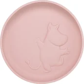 Miseczki i talerzyki dla dzieci - Moomin Silicone plate, rosehip pink - miniaturka - grafika 1
