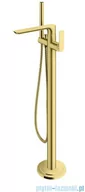 Baterie wannowe i prysznicowe - Kohlman QF1165EGDB Bateria wannowa WOLNOSTOJĄCA z obrotową wylewką GOLD BRUSHED - miniaturka - grafika 1