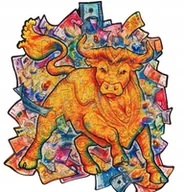 Puzzle - Puzzle Drewniane Dla Dorosłych Kolory Byk Bull M - miniaturka - grafika 1