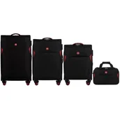 Walizki - Zestaw 3 walizek DIPPER + torba podręczna Wings BLACK - miniaturka - grafika 1