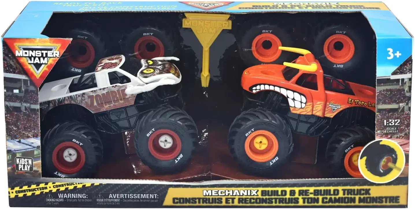 Polesie Monster Jam Mechanix 1:32 Build N Re-Build 2 pk ETL ZB 810181690545