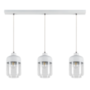Lampy sufitowe - Britop Skandynawska LAMPA wisząca AMARETTO 15800302 szklana OPRAWA zwis loftowy przezroczysty biały - miniaturka - grafika 1
