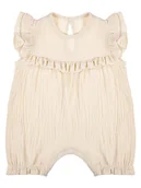 Kombinezony dla dzieci - Dziewczęcy Rampers Muślin beżowy, Nicol,r.56 - miniaturka - grafika 1