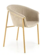 Krzesła - Beżowe skandynawskie krzesło kubełkowe Z2-A33 - miniaturka - grafika 1