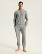 Piżamy damskie - Piżama męska Solemn Esotiq Homme jasny szary L - miniaturka - grafika 1