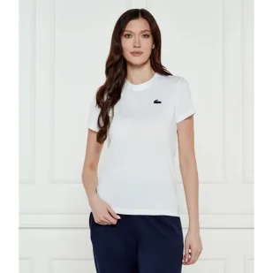 Lacoste T-shirt Slim Fit - Koszulki i topy damskie - miniaturka - grafika 1