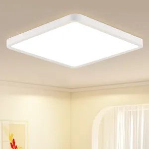 ZMH LED lampa sufitowa biała płaska lampa sufitowa 18W 23CM kątowa sypialnia oświetlenie sufitowe lampa łazienkowa sufit IP20 4000K do łazienki kuchni przedpokoju