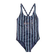 Stroje kąpielowe - Dziecięcy Strój kąpielowy jednoczęściowy ROXY SWIM FOR DAYS G ERGX103147-BSP3 – Granatowy - miniaturka - grafika 1