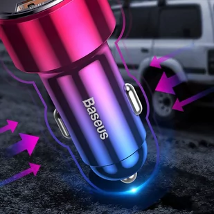 Baseus Magic Series Dual QC - ładowarka samochodowa Quick Charge 3.0 2x USB 45W 6A czerwony (CCMLC20A-09) - Ładowarki samochodowe - miniaturka - grafika 12