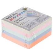 Etykiety samoprzylepne i bloki etykiet - Kostka klejona biurowa kolor z otworem na długopis - miniaturka - grafika 1