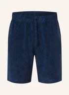 Spodenki damskie - Tommy Hilfiger Szorty Z Materiału Frotte blau - miniaturka - grafika 1